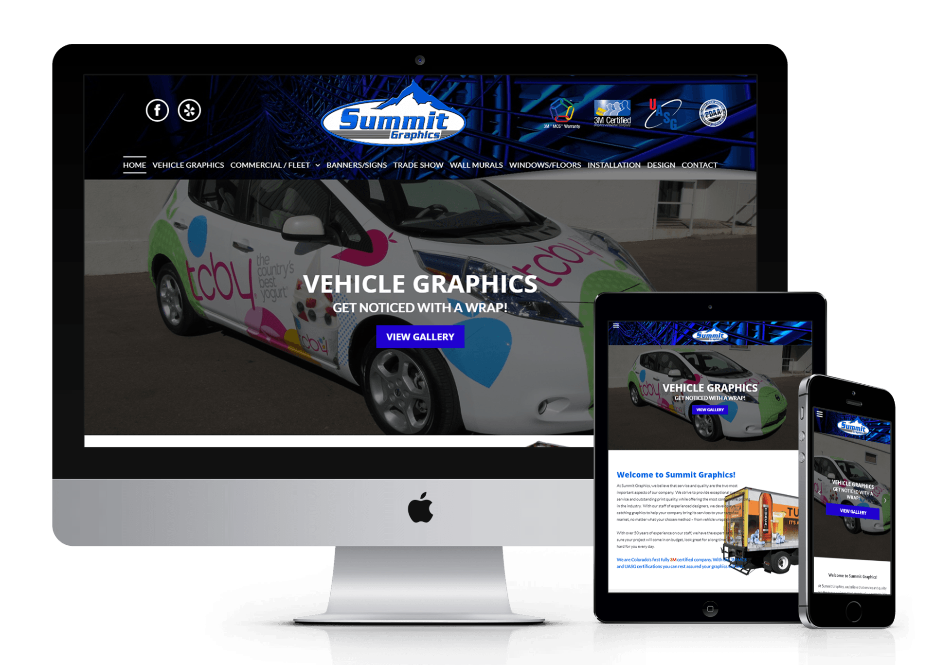 Summit Graphics website design screenshot